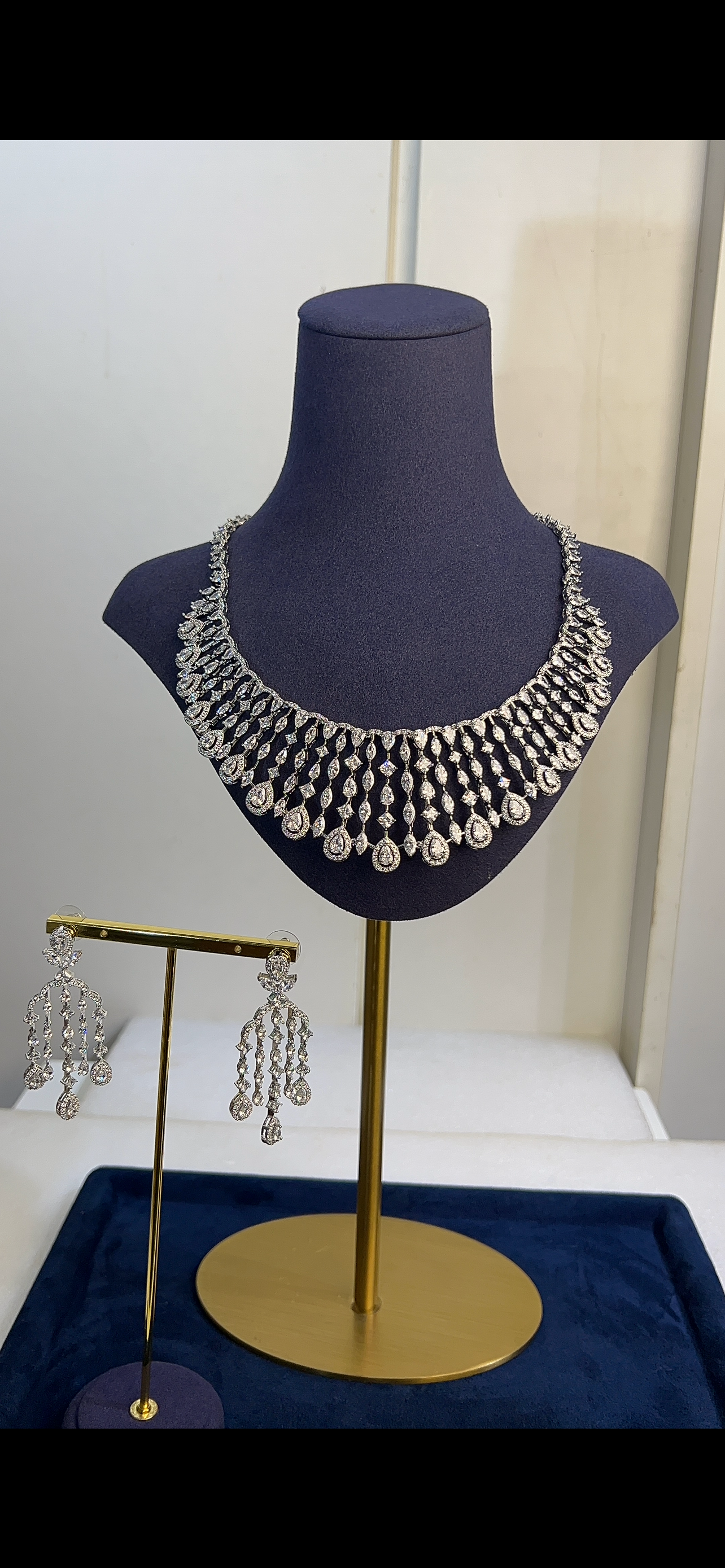 zirconia wedding necklace