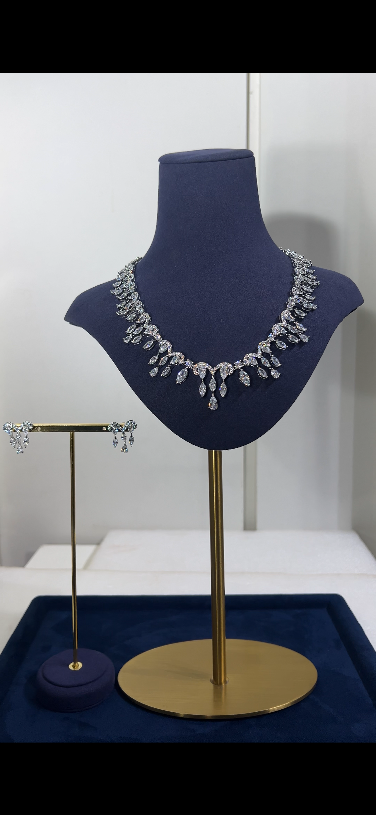 zirconia wedding necklace