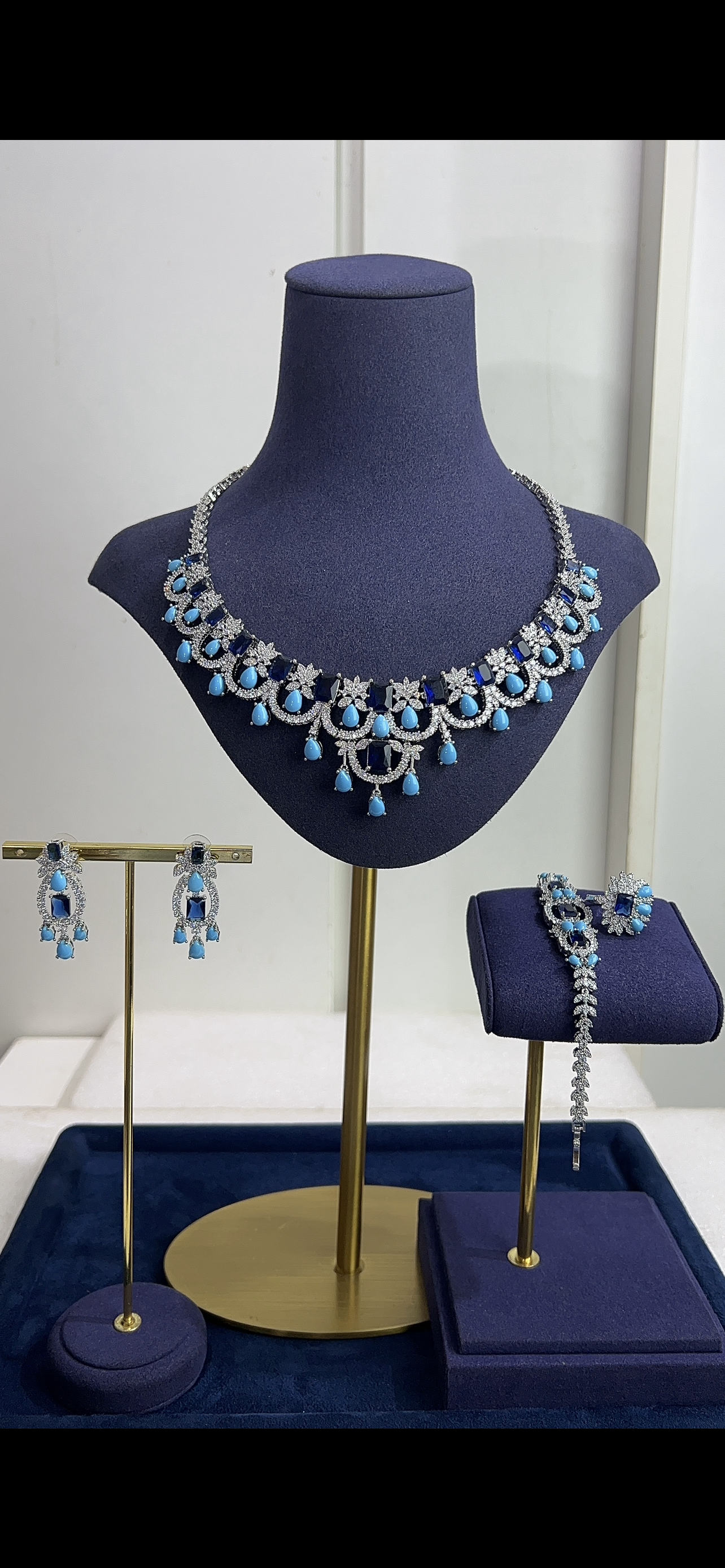 zirconia wedding necklace