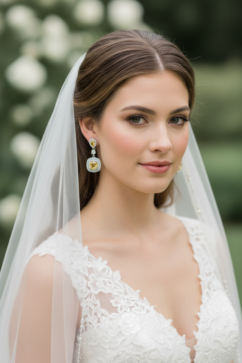 these are the quintessential earrings to complement any wedding gown or formal evening ensemble.