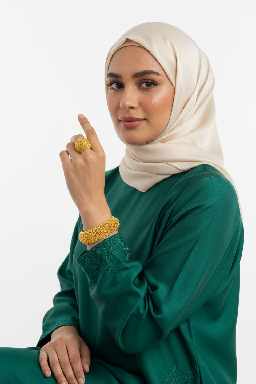 GOLD PLATED BANGLE AND RING