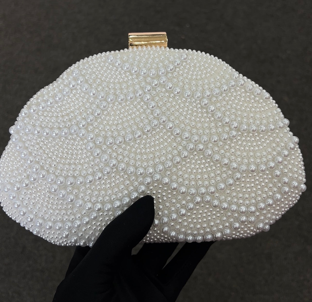 WHITE BRIDAL PURSE