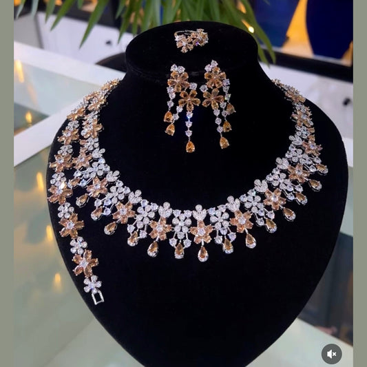 Zirconia Rose Gold Wedding Jewelry