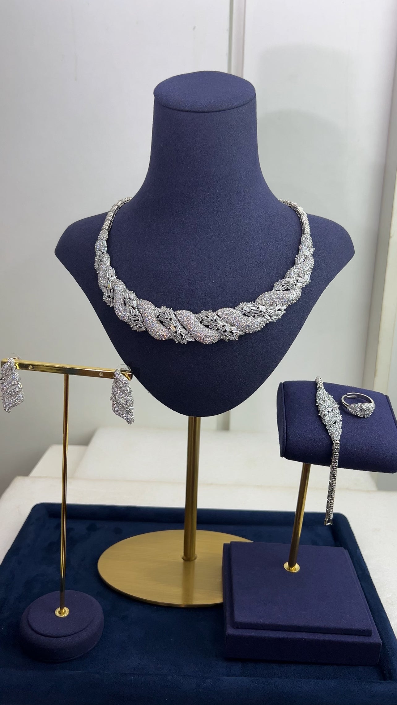 zirconia wedding necklace