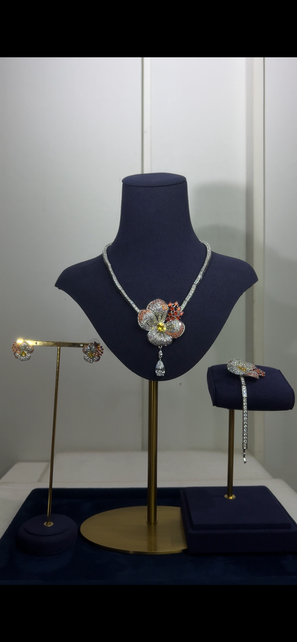 zirconia wedding necklace