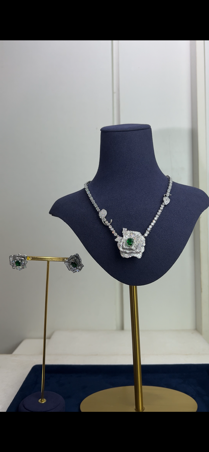 zirconia wedding necklace