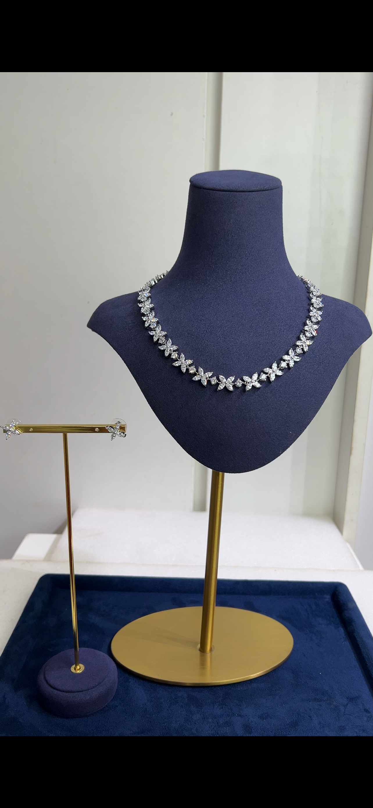 zirconia wedding necklace