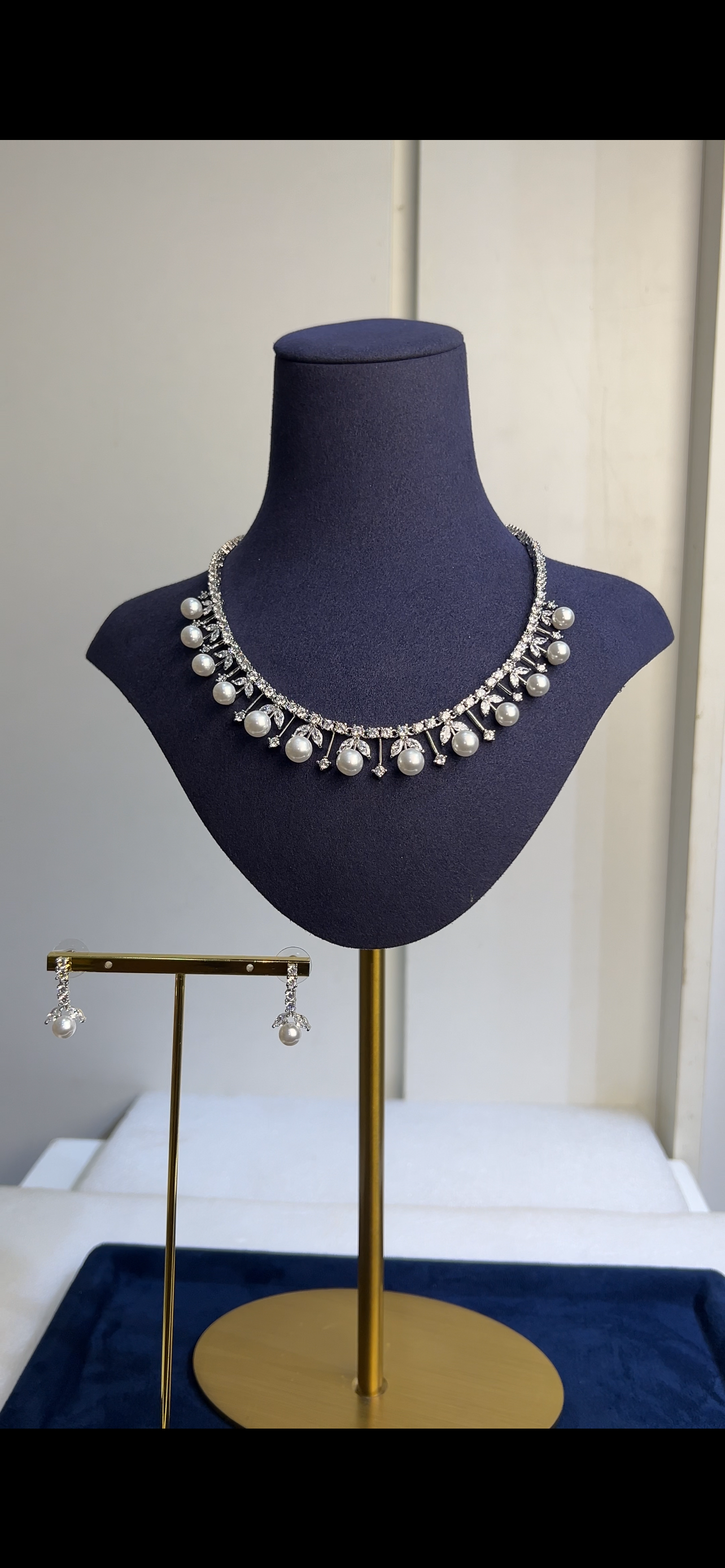zirconia wedding necklace