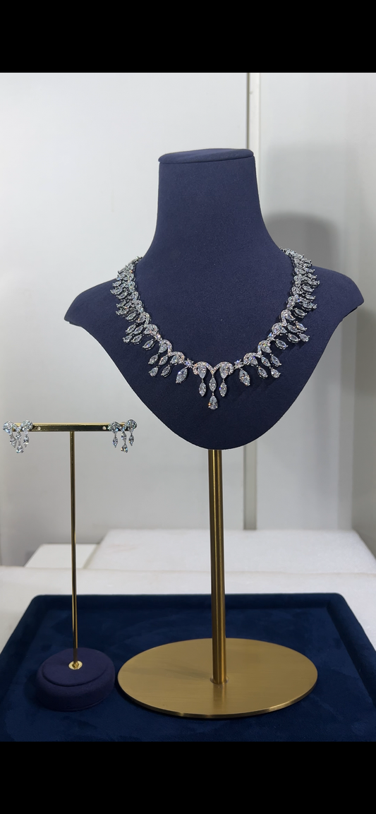 zirconia wedding necklace