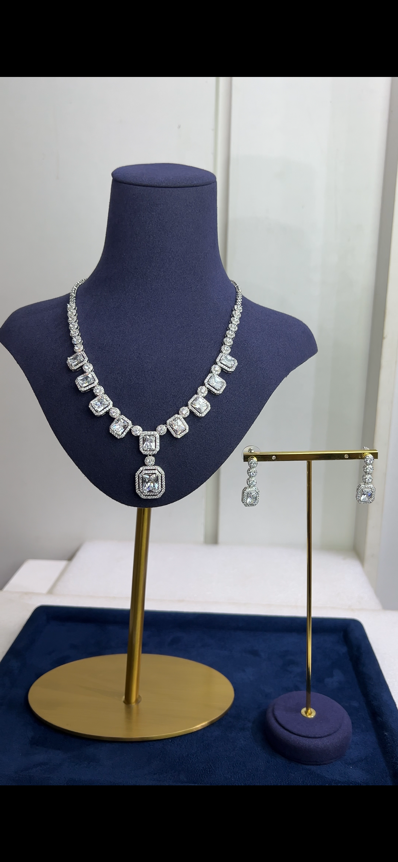zirconia wedding necklace