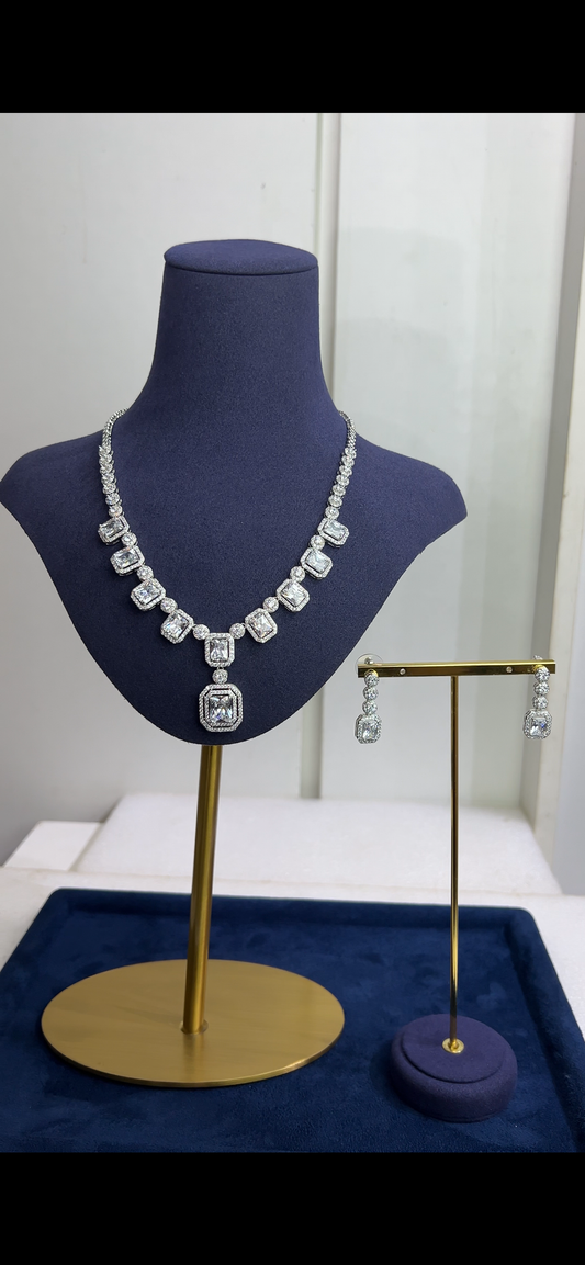 zirconia wedding necklace