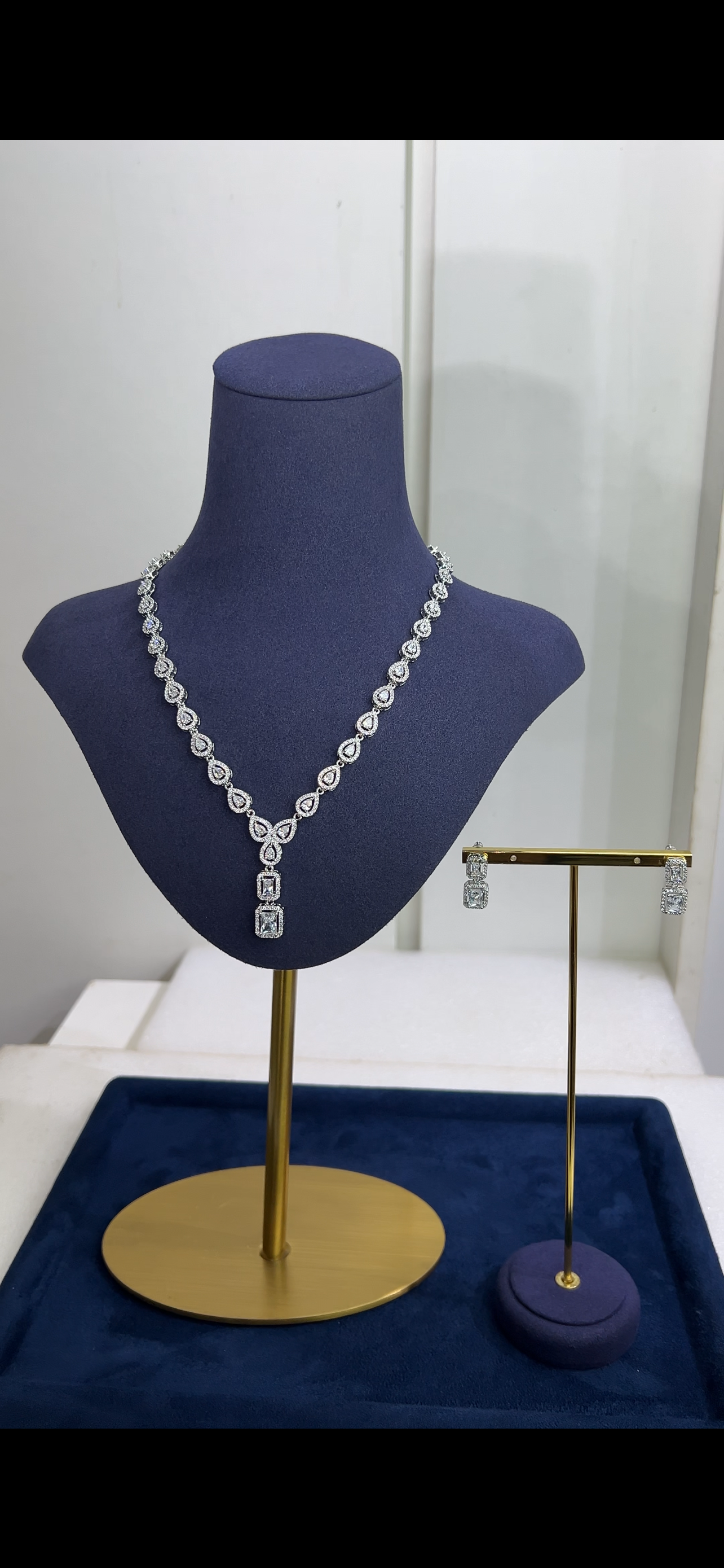 zirconia wedding necklace
