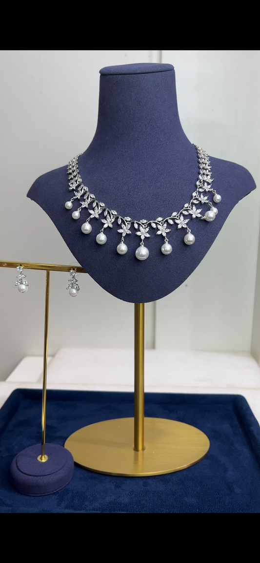 zirconia wedding necklace