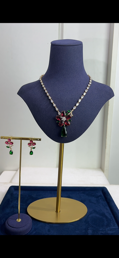 zirconia wedding necklace