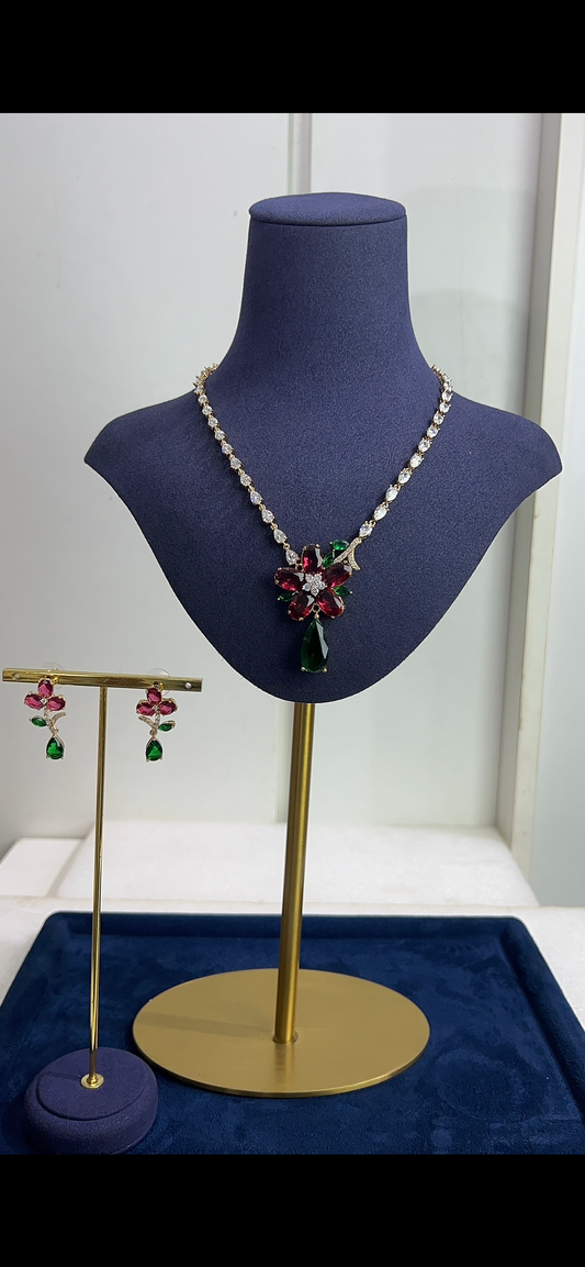 zirconia wedding necklace