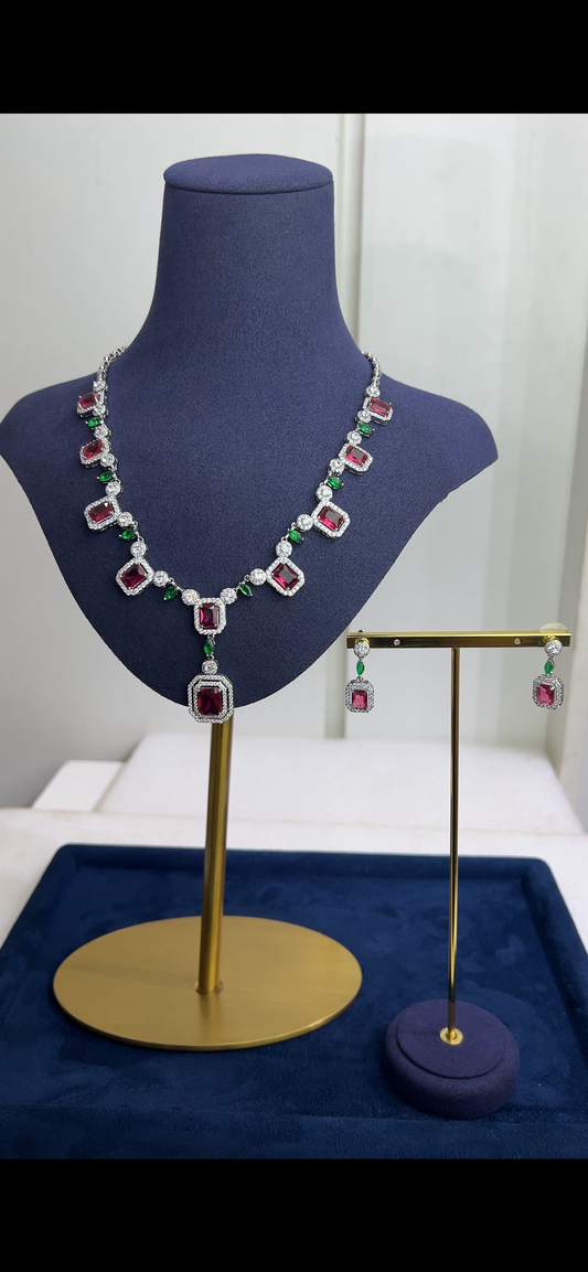 Zirconia wedding necklace