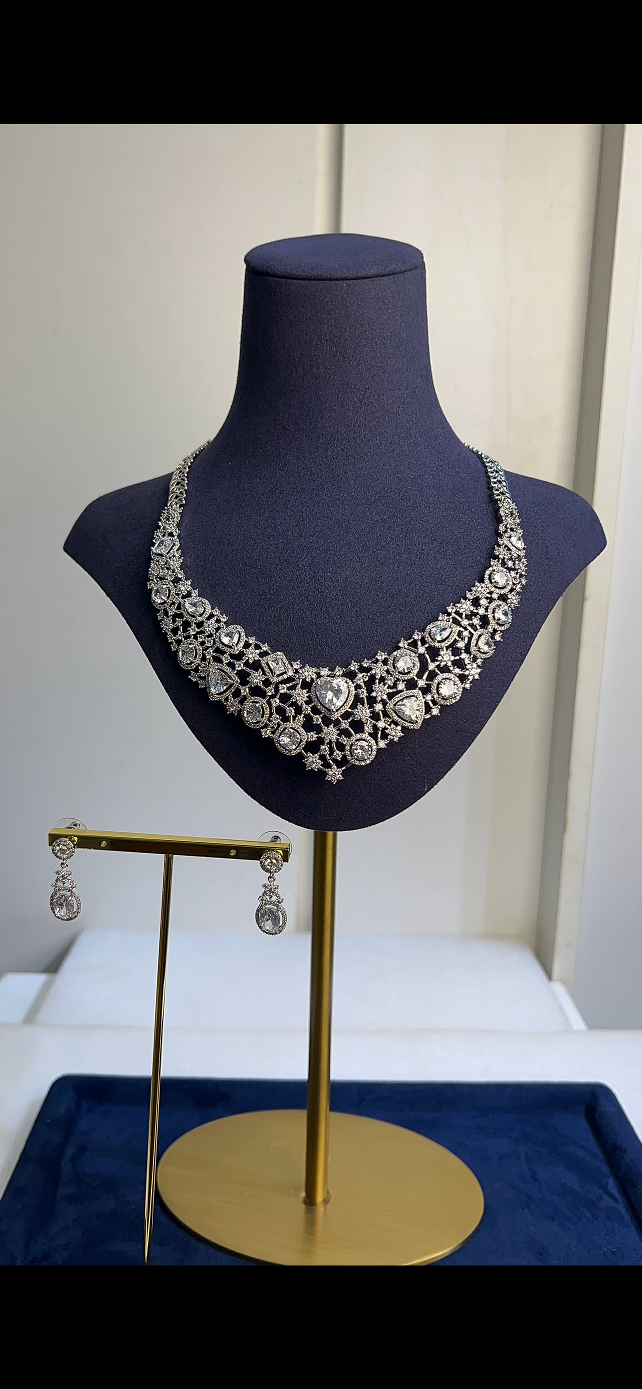 Zirconia wedding necklace