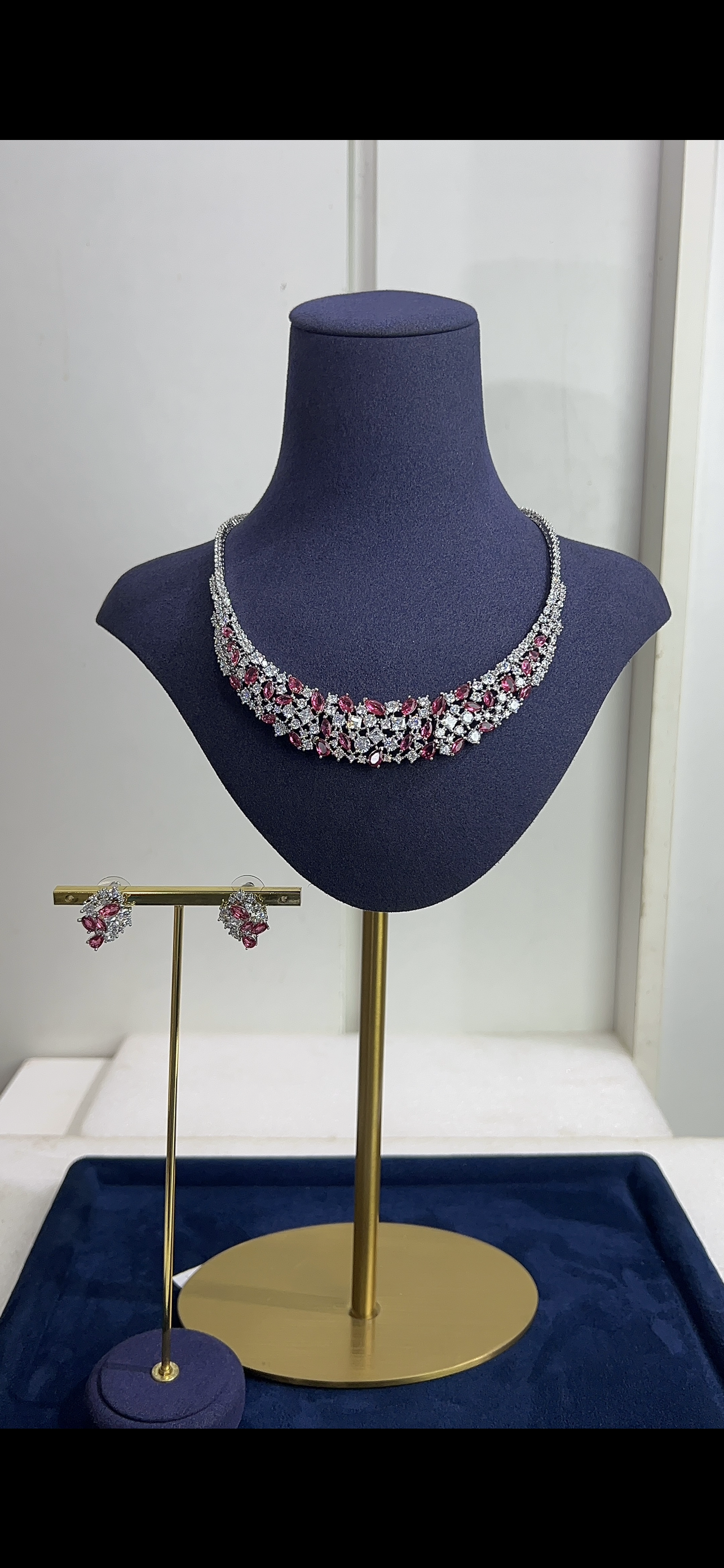 Zirconia wedding necklace