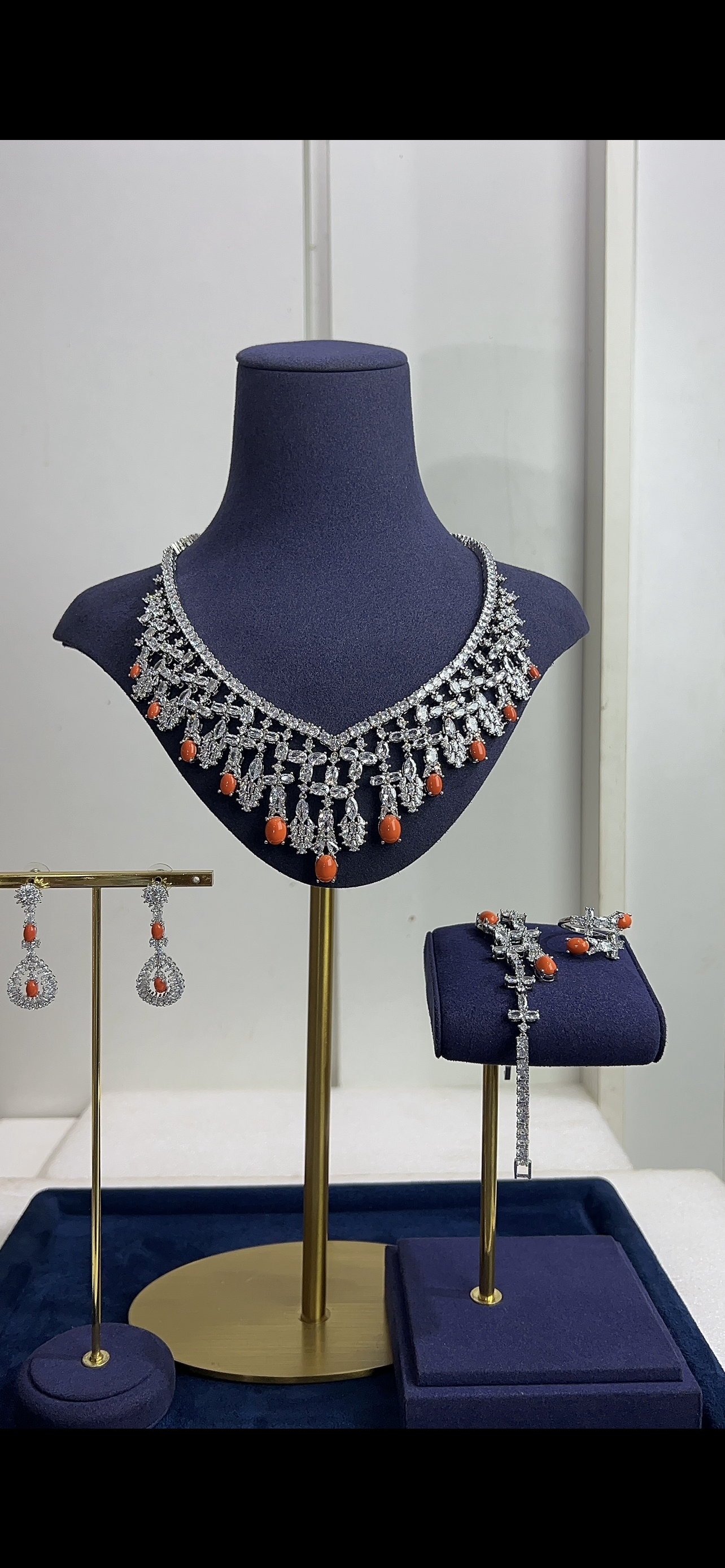 zirconia wedding necklace
