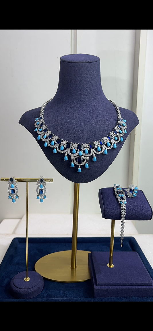 zirconia wedding necklace