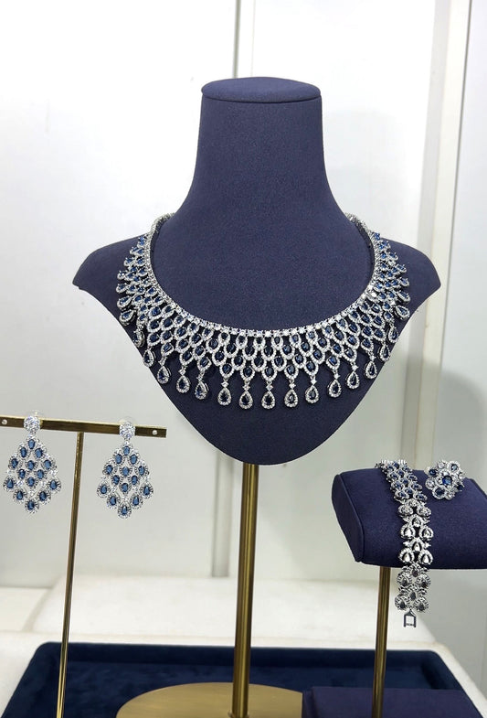 ZIRCONIA WEDDING NECKLACE SET