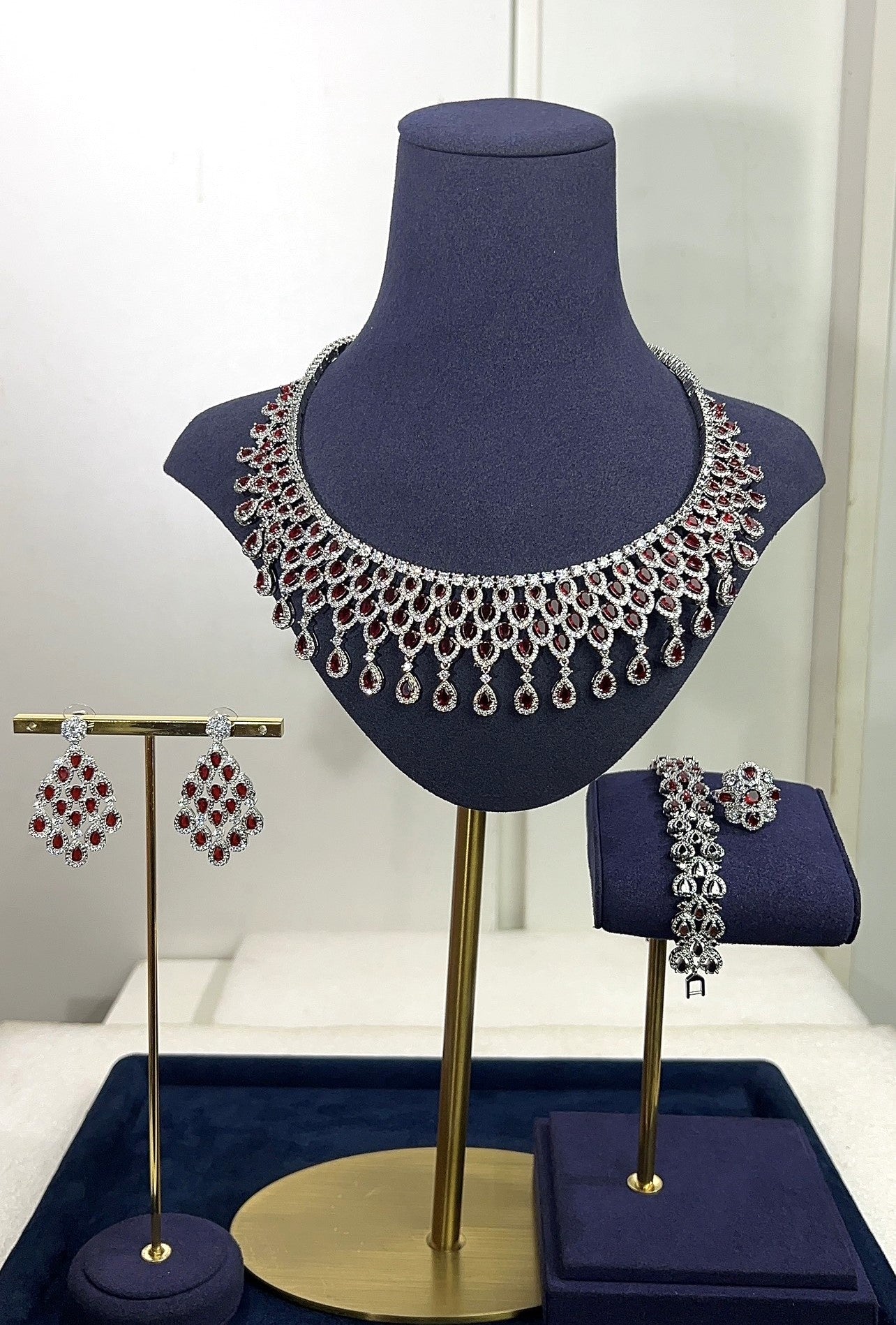 ZIRCONIA WEDDING NECKLACE SET