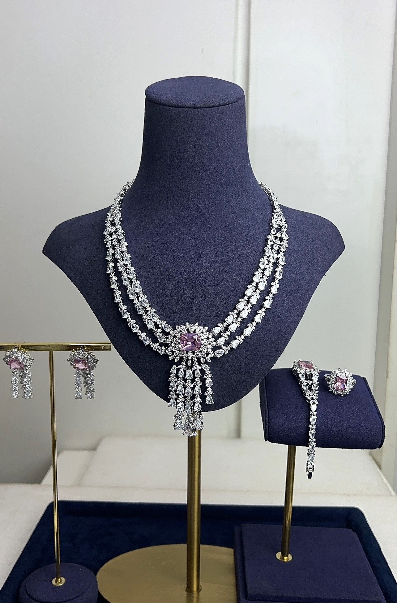 ZIRCONIA WEDDING NECKLACE SET
