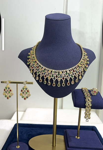 ZIRCONIA WEDDING NECKLACE SET