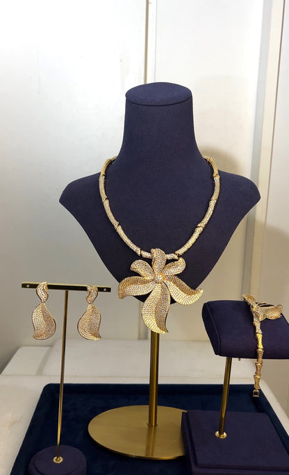 ZIRCONIA WEDDING NECKLACE SET