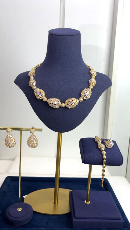 ZIRCONIA WEDDING NECKLACE SET