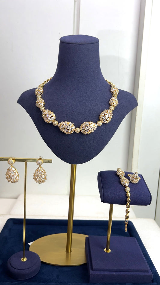 ZIRCONIA WEDDING NECKLACE SET