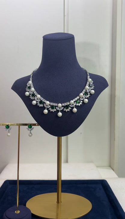ZIRCONIA WEDDING NECKLACE SET