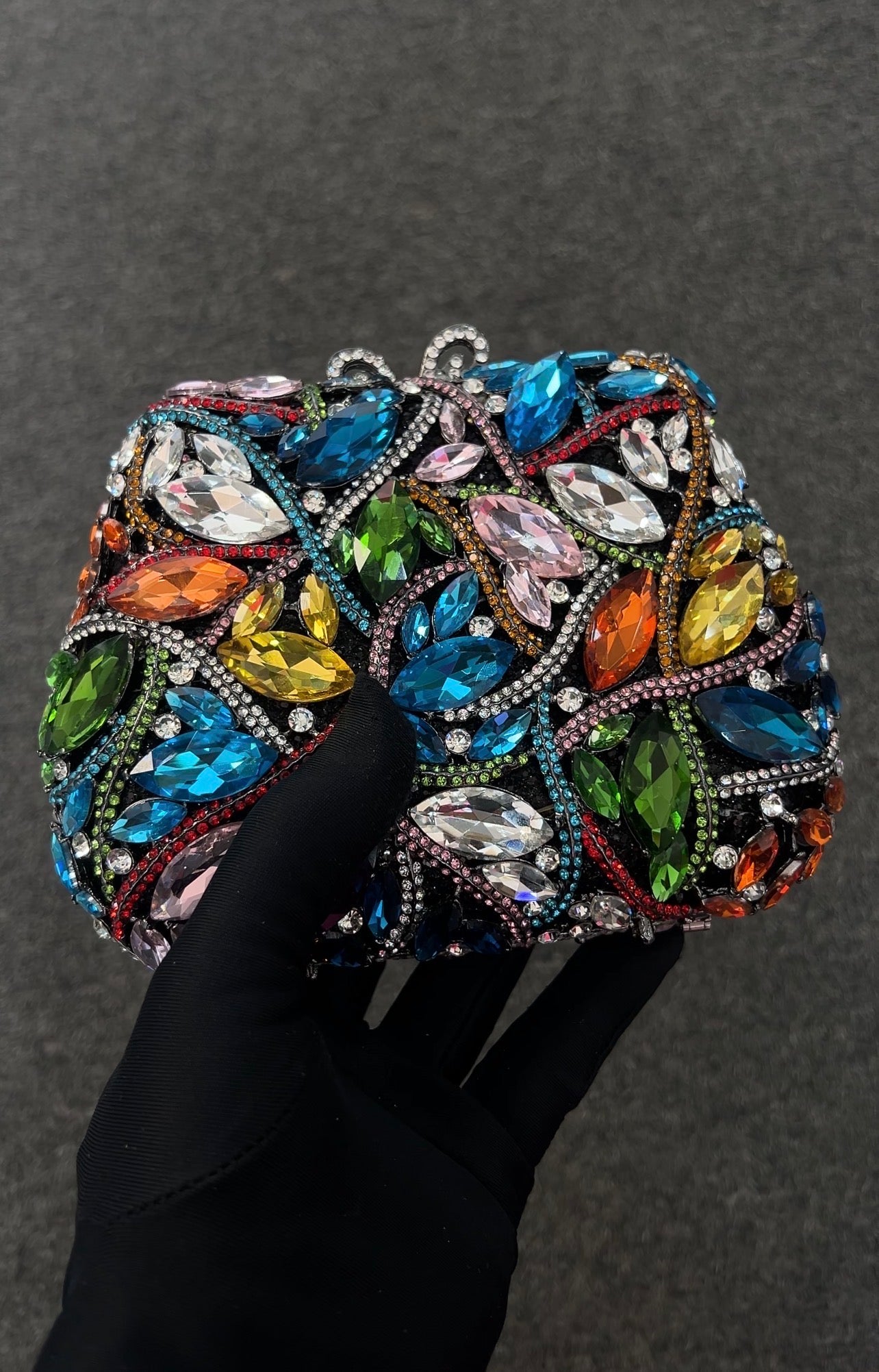 Multicolored gemstone Clutch