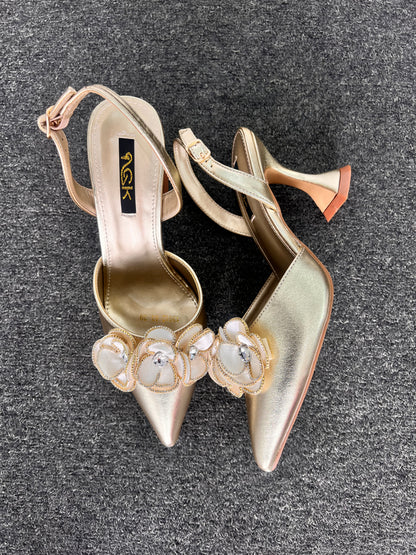 These heels are a standout choice for bridal showers, spring weddings, or formal evening galas.