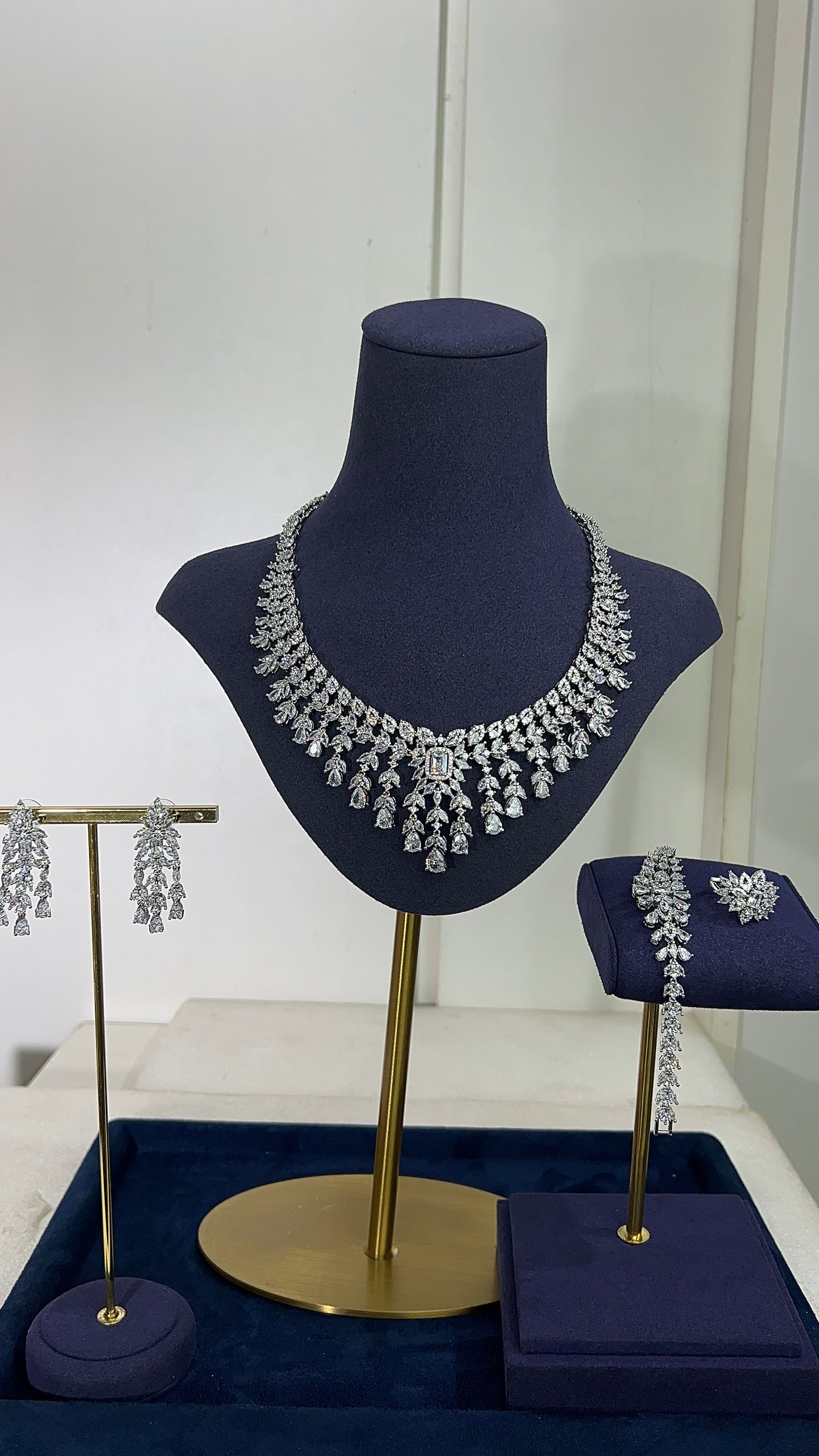 ZIRCONIA WEDDING NECKLACE SET