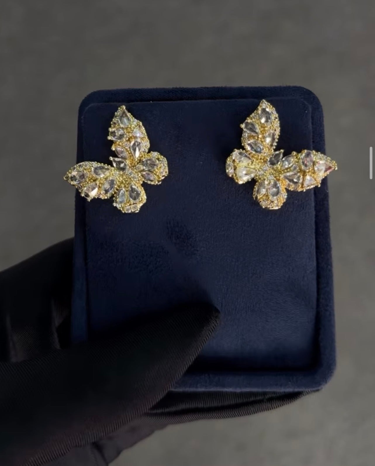 Butterfly-shaped earrings .Perfectly suited for garden weddings, prom, or bridesmaids' gifts. They beautifully echo the delicate