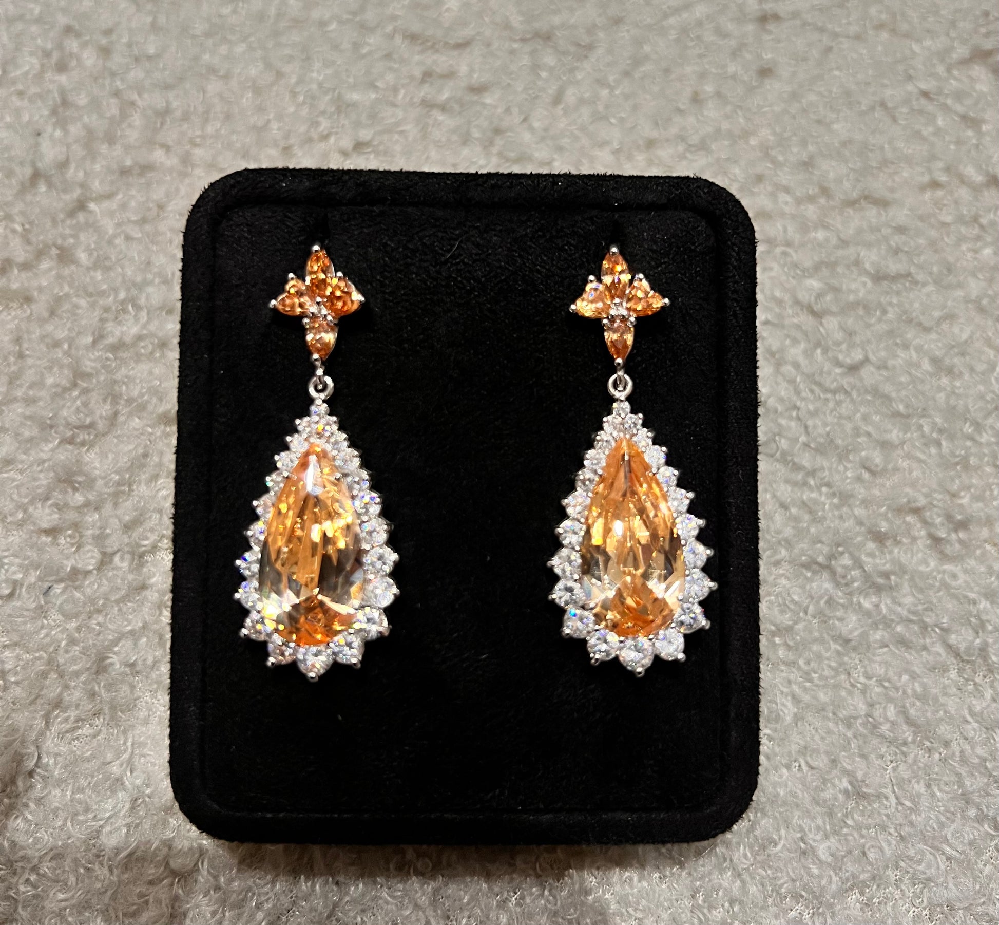 Make a majestic statement with these  teardrop earrings