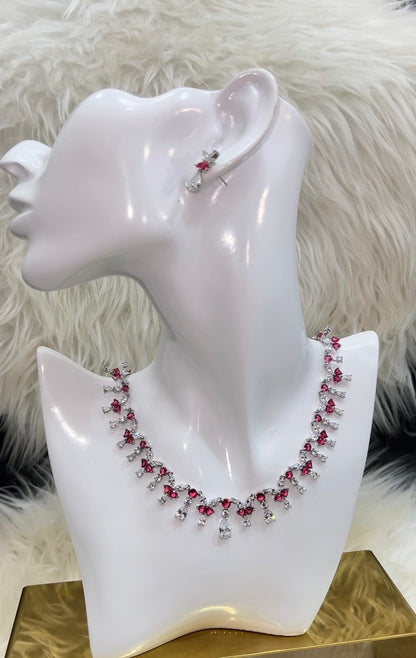 The earrings feature sturdy posts that sit comfortably on the lobe, while the necklace features a reliable, easy-to-use clasp to give you peace of mind all night long.