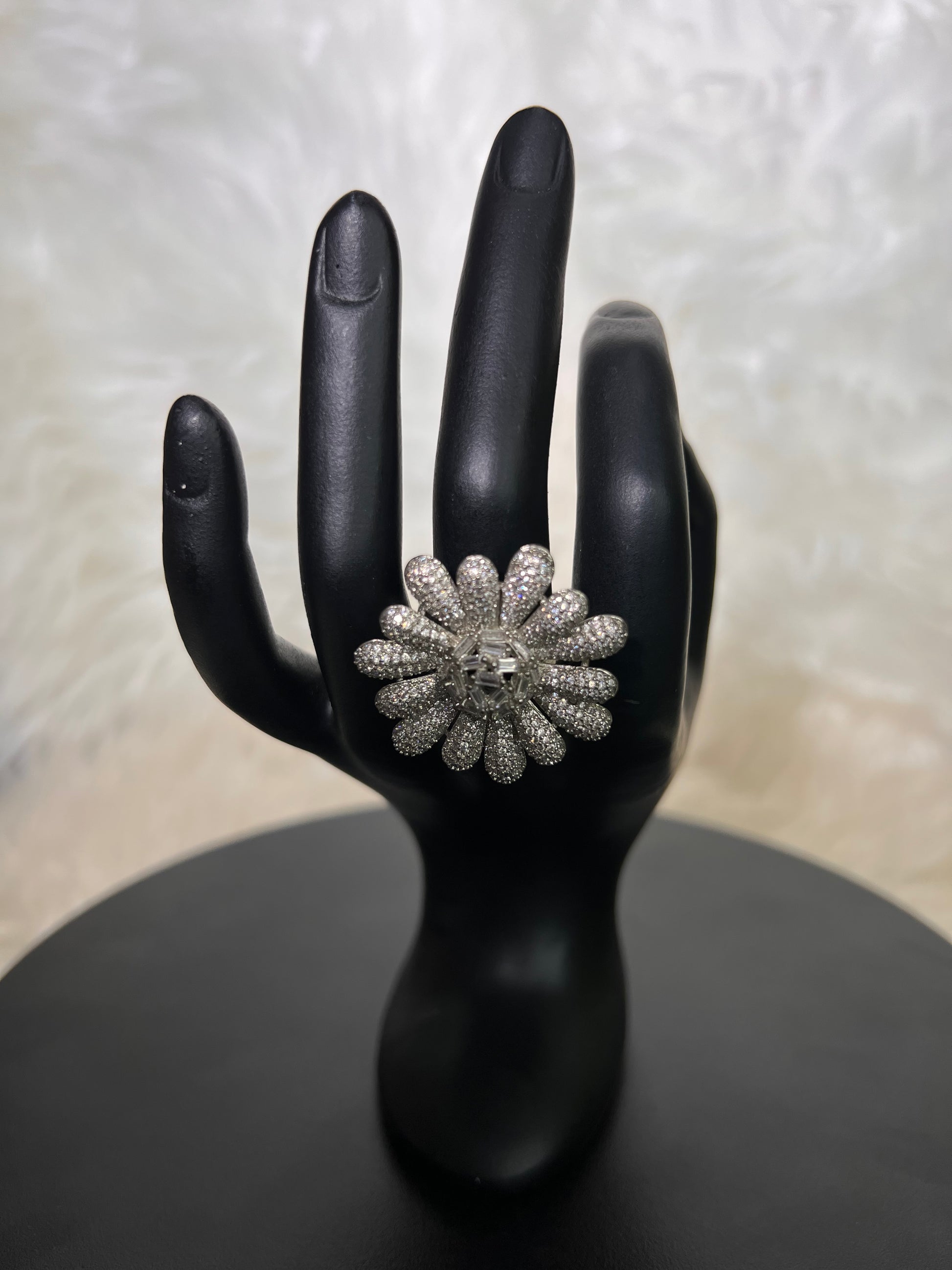 Whether you are a bride looking for that perfect reception sparkle, a bridesmaid making a statement, or attending a high-fashion gala, this ring delivers unmatched luxury and sophisticated charm.