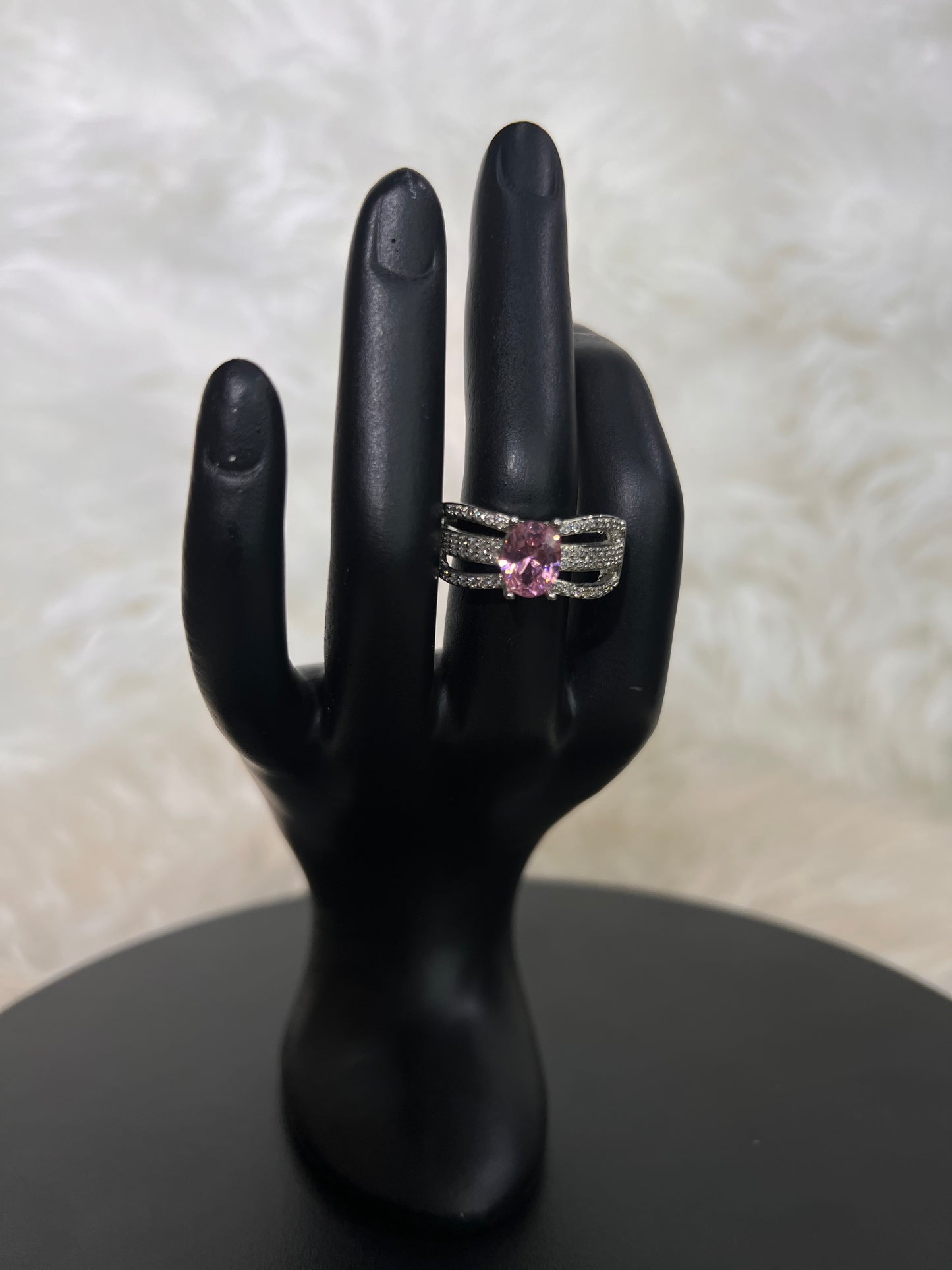 The multi-row layout gives the illusion of layered stacking while providing a comfortable, single-band fit that easily transitions from formal events to an upscale night out.