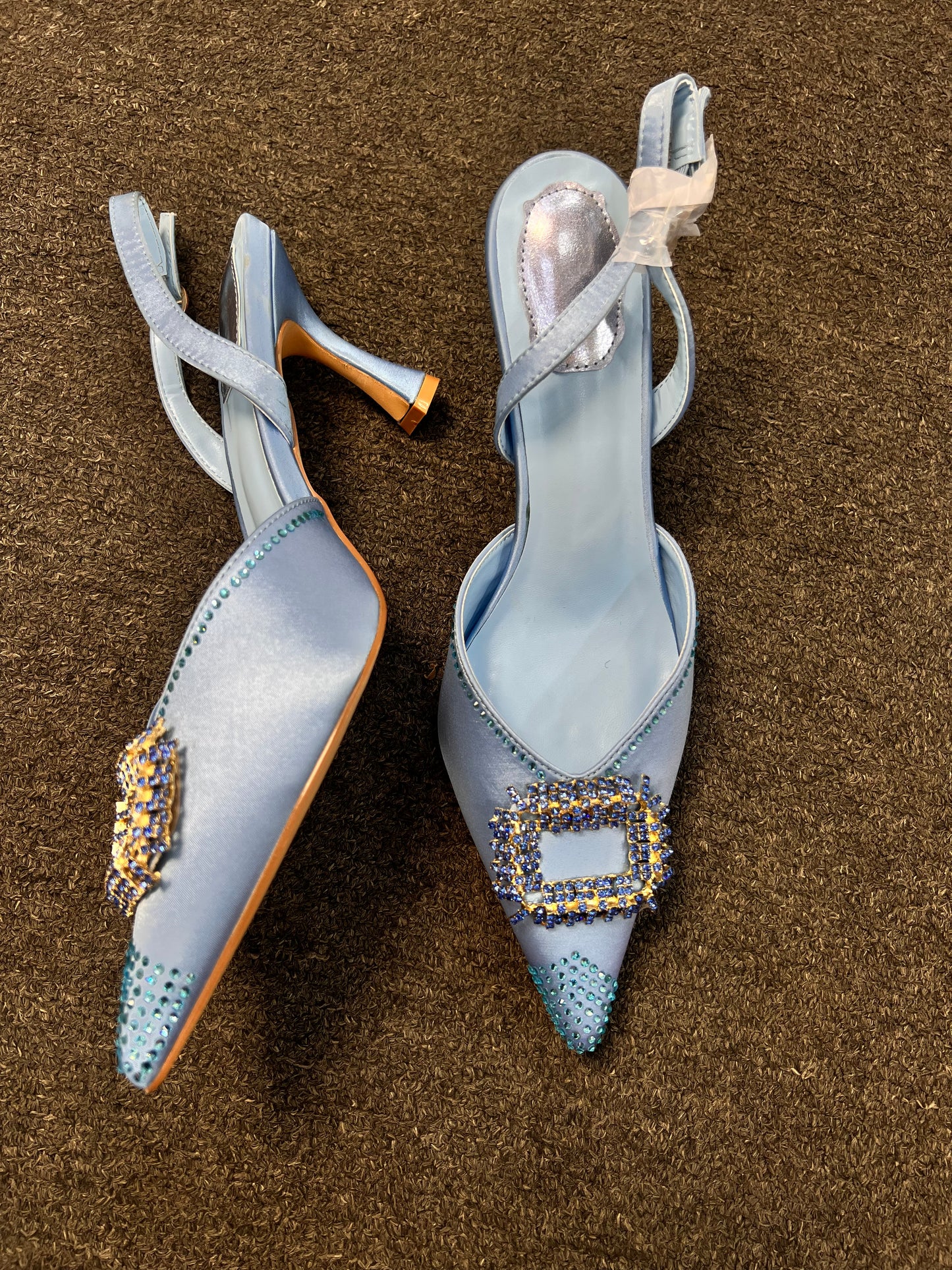wedding shoes in turquoise blue