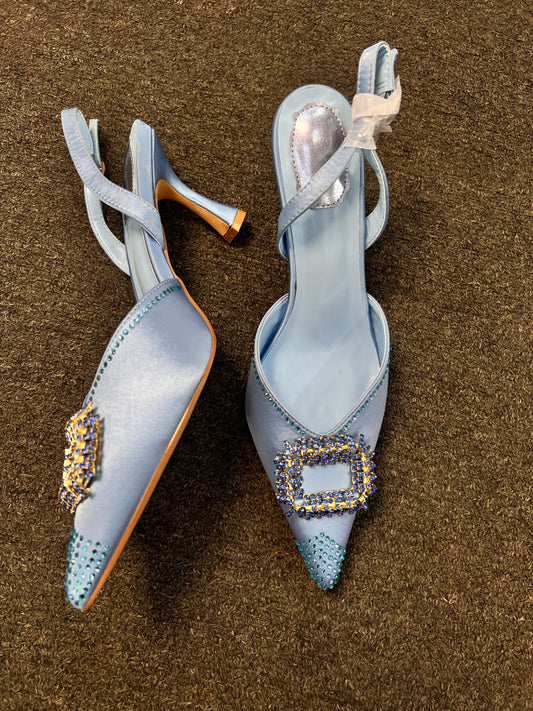 wedding shoes in turquoise blue