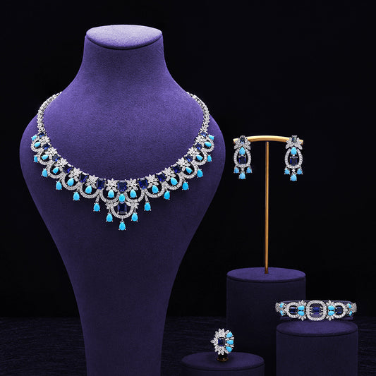 Cubic Zirconia Wedding necklace Set