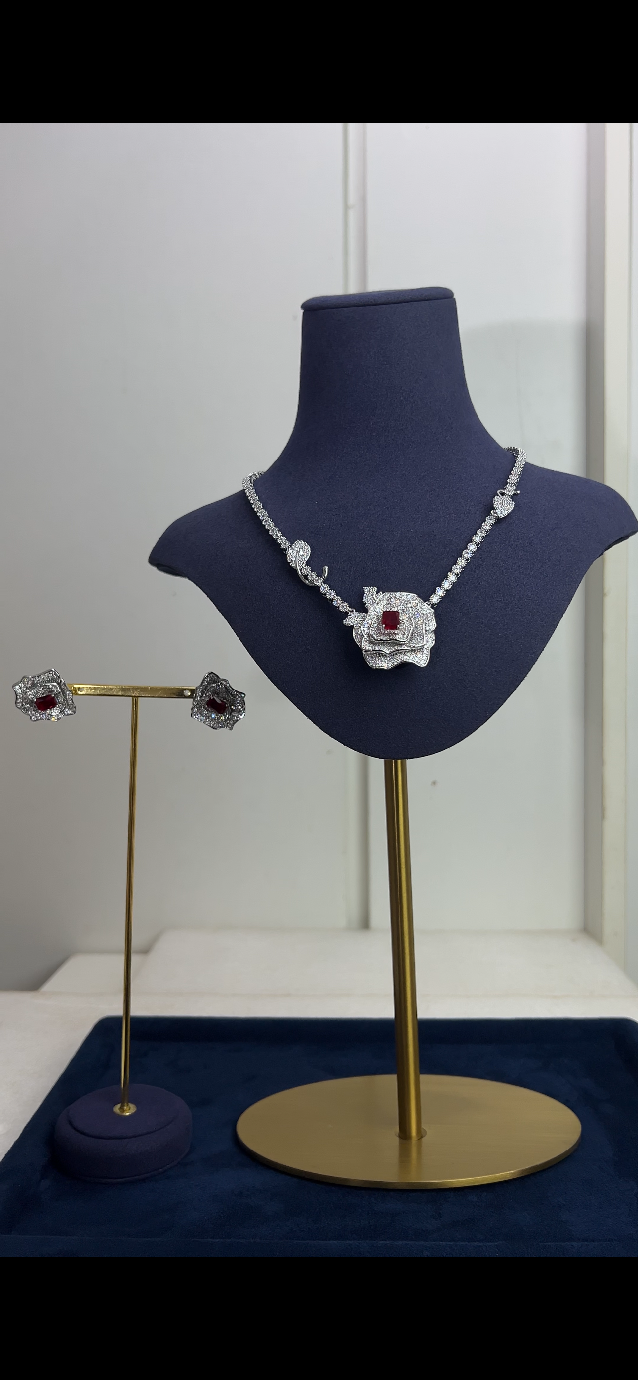 zirconia wedding necklace